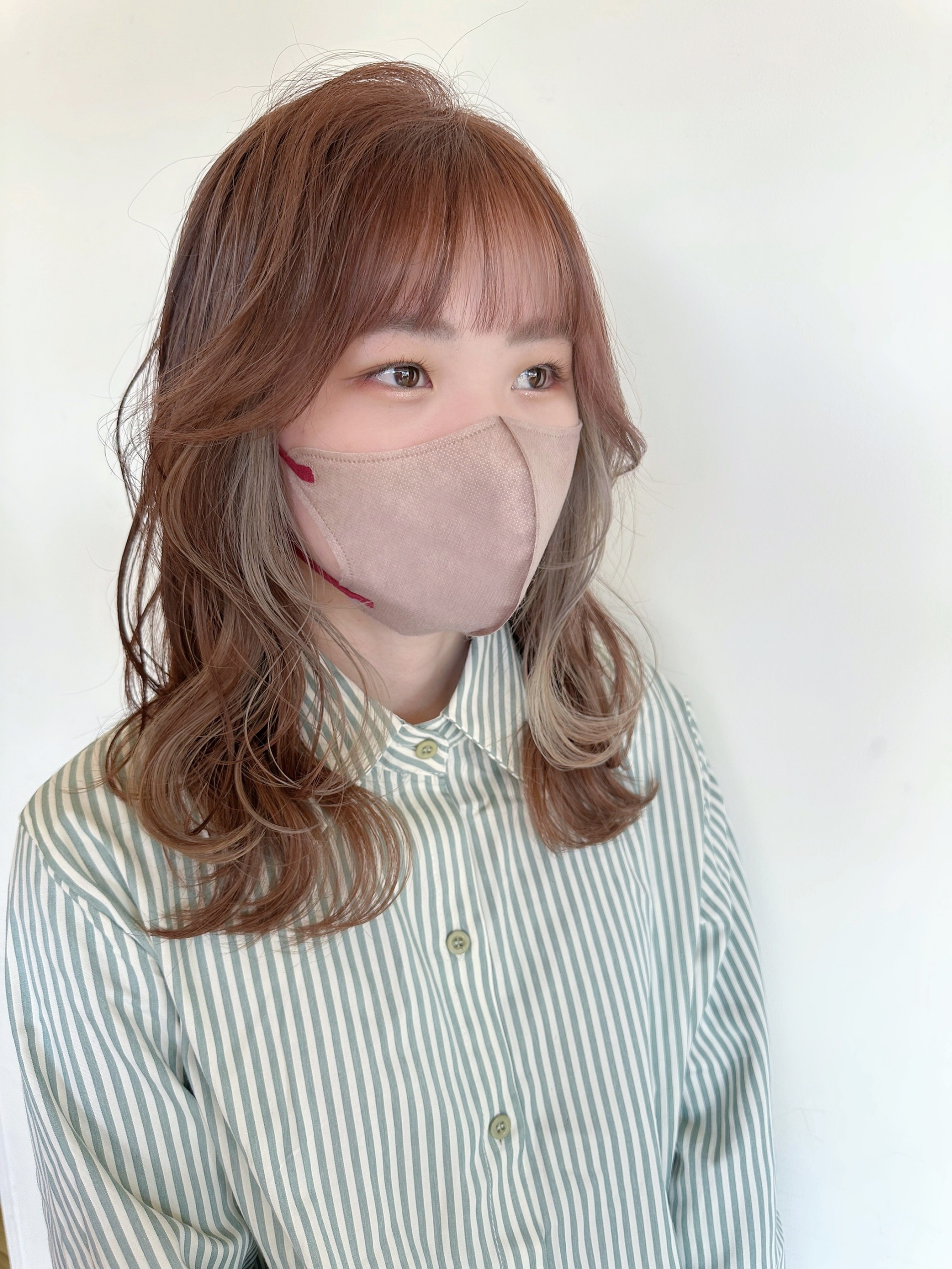 【本店マスダ】ピンクブラウン×ホワイトベージュ